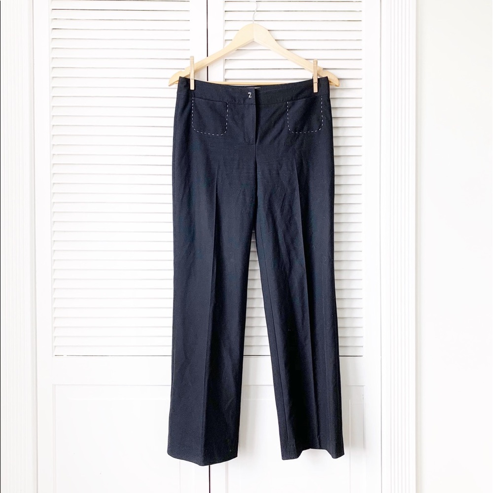 Zannza Couture Black Straight Leg Trousers NWOT
